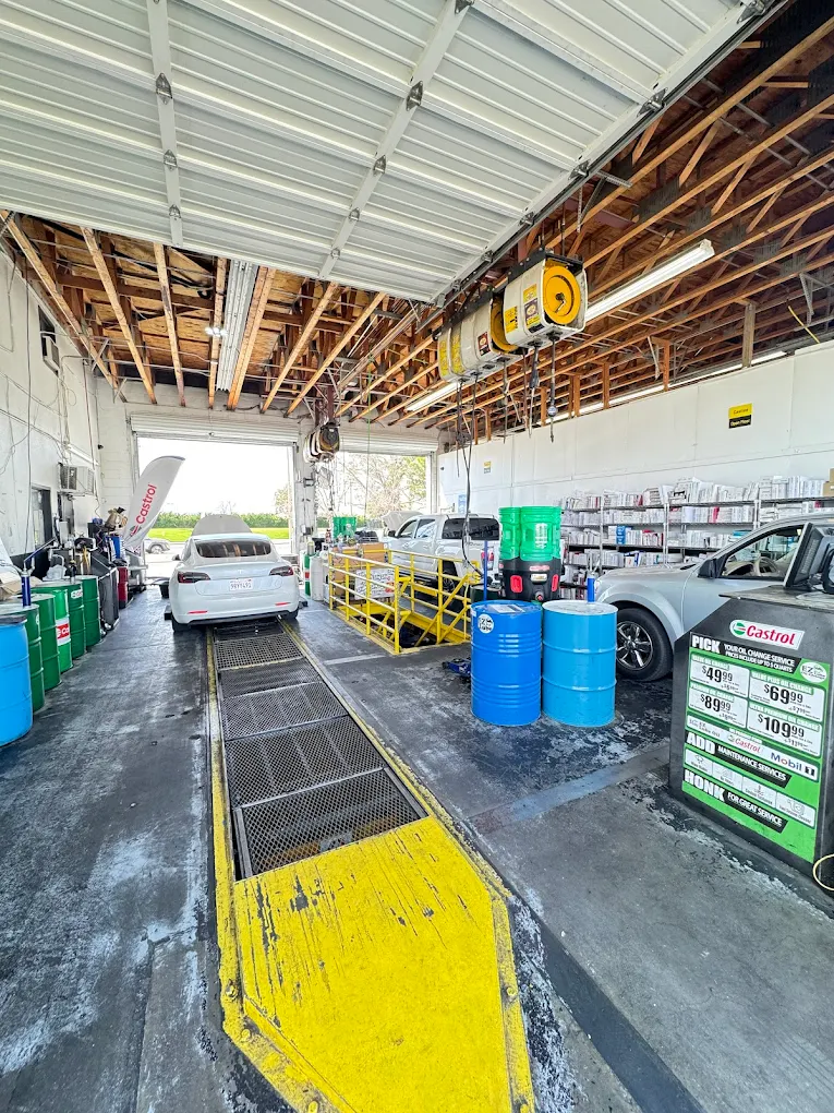 EZ Lube Oil Change shop on 15th Street West in Lancaster, California