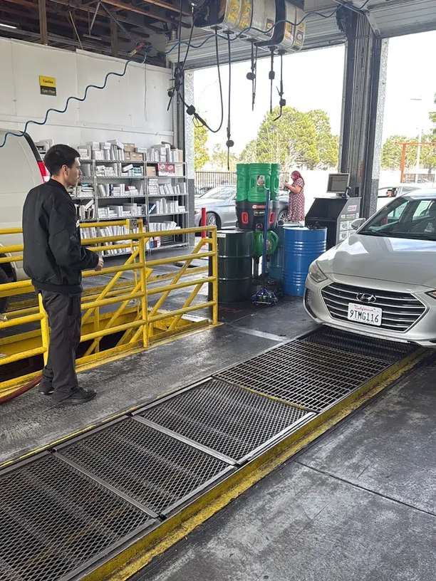 EZ Lube drive thru oil change service in the Antelope Valley