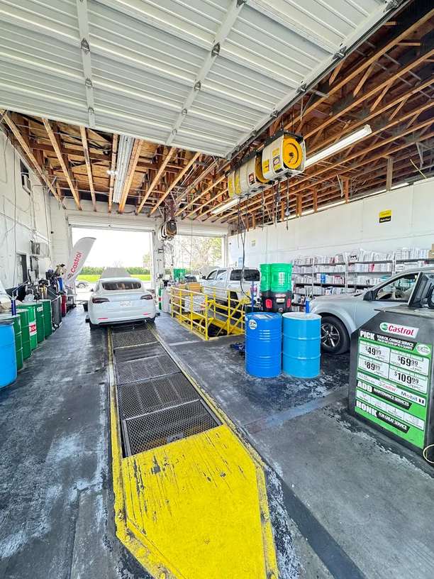 EZ Lube Oil Change shop on 15th Street West in Lancaster, California
